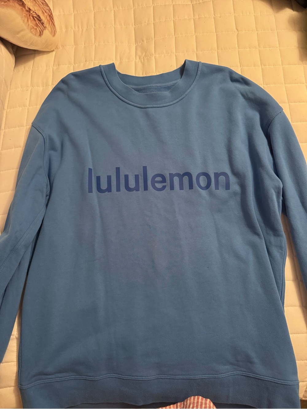 lululemon athletica Blue Crewneck Sweatshirt